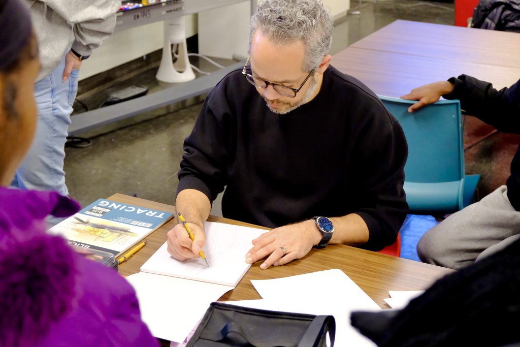 Fashion Designer Carlos De Moya teaching at MECA in New York City